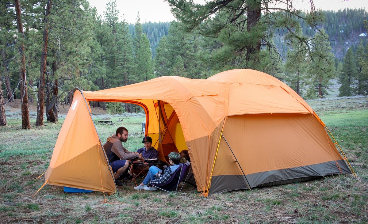 Camping List Review (Cooking up dinner in the Wawona's covered and spacious vestibule.)